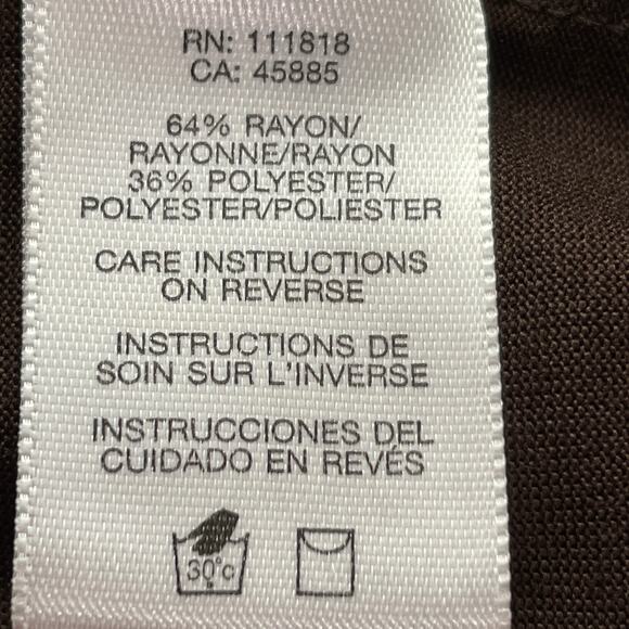 MICHAEL by MICHAEL KORS Brown Beaded Tank Top Shirred Scoop Neck Band Hem M - Picture 10 of 13